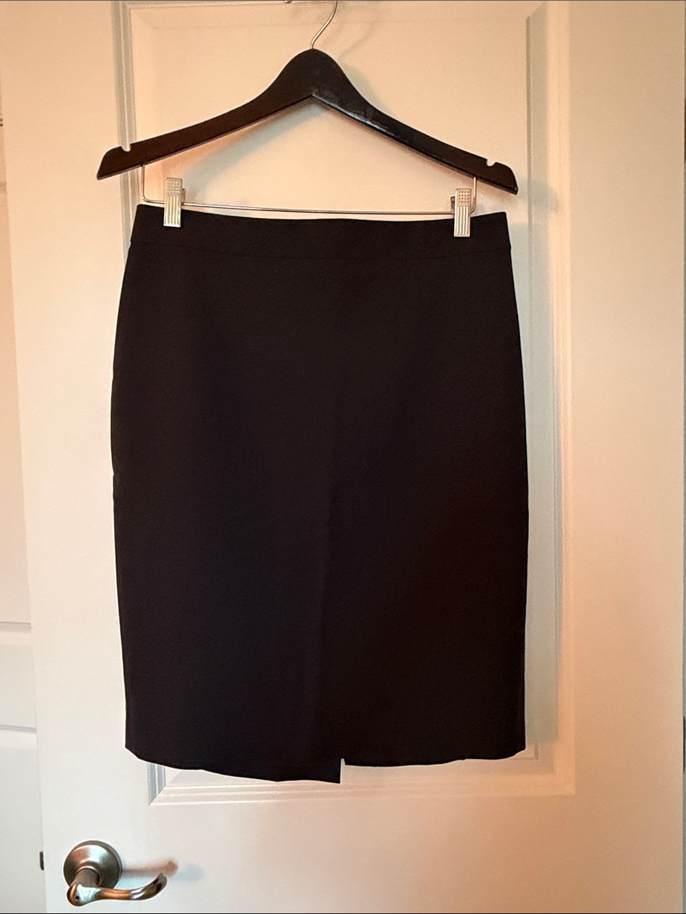 Ann Taylor Black Pencil Skirt with Front Vent